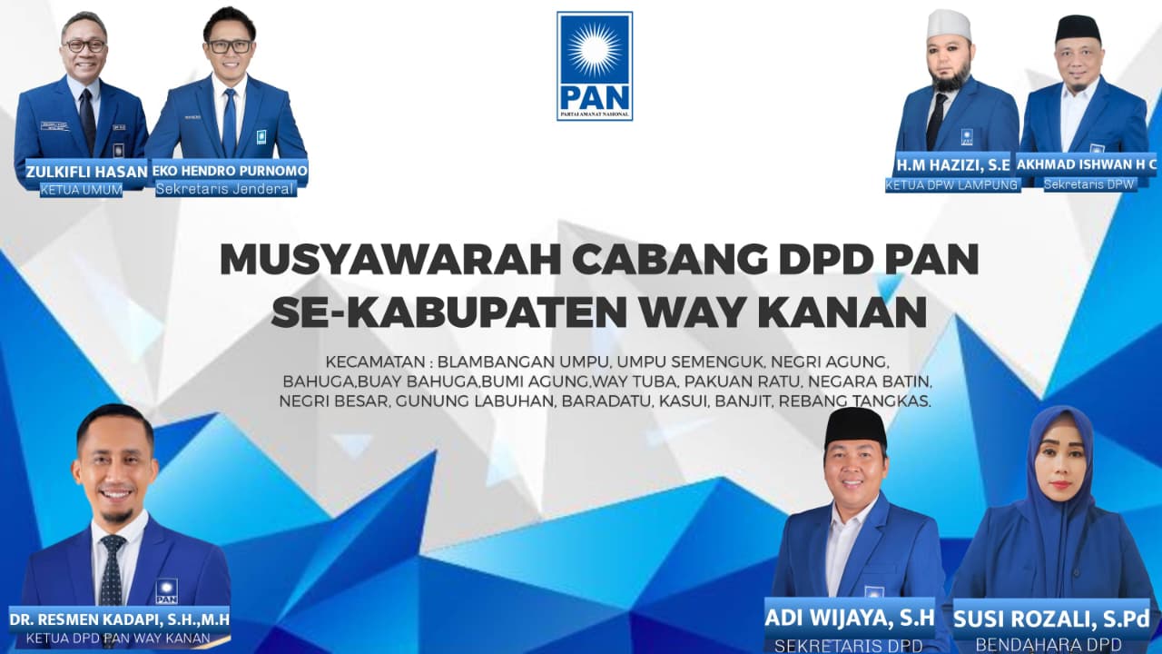 * muscab agenda penting pean way kanan meriah kemenangan pemilu mendatang * 